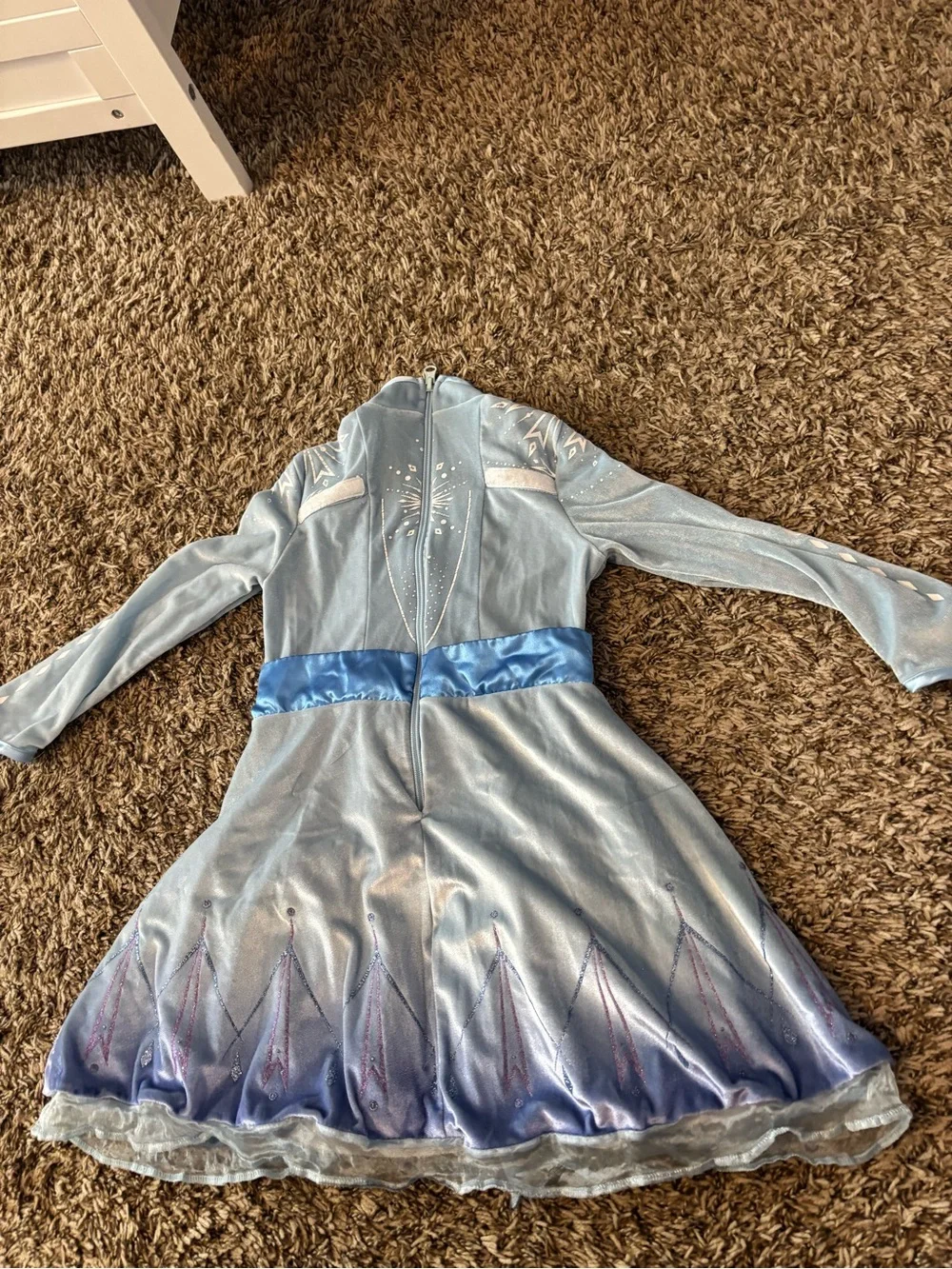 Disney Light Blue Elsa frozen Princess Dress with Blue Waist Sash